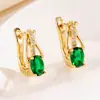Pendientes cruzados Shein nuevos de cristal color rojo granate ovalado con detalles en dorado champagne para mujer, accesorios de moda elegantes y sencillos