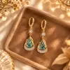 Brincos de Zircônia Cristal Roxo Super Brilhantes para Mulheres 2026 Novo Estilo Tendência High-End Presilhas de Orelha Francesas Elegantes Joias de Orelha de Luxo Leve