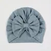 Gorro fetal para recién nacidos transfronterizo textura de diamante geométrico transpirable en cuatro lados hueco elástico color sólido lazo gorro para bebé