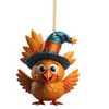 Colgante de Pavo Nuevo Producto Transfronterizo Adorno para Árbol de Navidad Decoración para Colgar en el Coche Decoración de Árbol de Navidad para Asiento Trasero del Coche Dibujos Animados