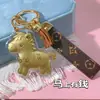 Alça de Celular Shuibei Ouro Puro 999 Ano do Cavalo Trazendo Riqueza, Chaveiro Dourado, Pingente de Bolsa, Presente