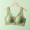 Roupa íntima de mãe de meia-idade sutiã feminino sem costura com fecho frontal sutiã push-up sem fio estilo colete para mulheres idosas verão
