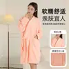 Roupão de Banho V-Neck de Veludo Bolha, Forte Absorção de Água, Secagem Rápida, Roupão Vestível para Banho, Roupão de Banho de Veludo Coral Espesso Macio para Mulheres