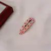 Pasador Lateral de Flor Bordada, Pinza para el Cabello de Estilo Coreano Nuevo de Alta Gama, Pinza para Flequillo de la Frente, Juego de Pinzas Bb de Estilo Festivo