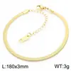 Ins Moda Simple Múltiples Tamaños Cadena de Cuchillas Pulseras para Hombres y Mujeres Joyería de Acero Inoxidable Proveedor Fabricante Pulseras de Oro de 18K