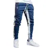 Comercio exterior nuevos pantalones casuales de retazos de verano para hombre con tobillos atados, doble bolsillo, cremallera, pantalones deportivos para hombre, pantalones casuales ajustados