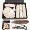 Venta al por mayor de fábrica Amazon explosivo 18cm Salvia Blanca concha de abulón limpieza purificación espacio set Desmagnetización de cristales