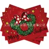 Manteles Navideños Minimalistas Modernos Estampado de Bosque con Alces Manteles Estilo Occidental Manteles Domésticos Aislantes del Calor Manteles para Tazones Manteles para Platos Venta al por Mayor