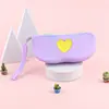Bolsa de silicona con forma de corazón para guardar gafas, se puede colgar como monedero, producto popular transfronterizo para mujeres, bolsa para guardar gafas de sol y gafas
