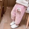 Pantalones de Invierno para Niña de Tres Capas con Forro de Polar de Algodón Pantalones Largos de Invierno para Niña Pequeña Pantalones Cálidos para Bebé Niña Un Par para Invierno