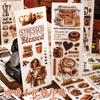 Adesivos de Transferência Série Notas de Café Retro Story 3 Temas de Café Adesivos Decorativos DIY 6 Estilos