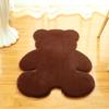 Tapete de Pele de Coelho Sintética para Quarto e Mesa de Cabeceira Tapete de Pelúcia de Coelho para Janela de Canto de Sala de Estar Varanda Tapete de Urso de Pelúcia para Quarto de Criança Mesa de Computador