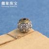 Xiangyun contas redondas contas de barril S925 prata retro tailandesa prata artesanato acessórios atacado contas artesanais DIY contas acessórios