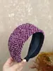 Nova Faixa de Lã Larga de Inverno de Alta Qualidade, Design de Coroa Alta, Estilo Casual para Sair, Acessório de Cabelo Vintage e Elegante Estilo Chanel