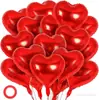 Globos de Película de Aluminio con Forma de Corazón Nuevos Transfronterizos de 18 pulgadas Set de Globos para el Día de San Valentín Decoración para Fiesta de Cumpleaños Boda Arreglo