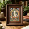Nuevo marco de fotos thangka retro estilo chino, marco de montaje de pintura colgante de estatua de Buda multtamaño, autoensamblaje DIY para colgar en la pared o exhibir en la mesa, en stock
