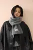 Bufanda de Lana Simple Estilo Coreano para Mujer, Bufanda de Punto Versátil de Color Sólido, Versión Coreana de Otoño e Invierno, Calentador de Cuello Cálido y con Estilo