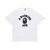 Atacado transfronteiriço verão 2026 nova marca da moda BAPE Camiseta com estampa clássica de macaco, camiseta unissex de manga curta