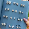 Pendientes de Plata de Ley S925 de Fábrica para Mujer, Moda Europea y Americana, Lujo Ligero, Gama Alta, Pendientes Exquisitos Incrustados con Circonita, Joyería para Orejas