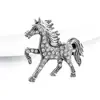 Broche Caballo del Zodiaco Transfronterizo, Accesorios de Ramillete Animal Retro de Alta Gama para Hombres y Mujeres, Broche de Traje para Prevenir la Exposición