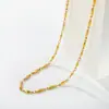 Collar con forma de estrella y corazón de joyería de moda europea y americana, cadena para la clavícula de forma geométrica de diamante, collar chapado en oro de acero inoxidable para mujer