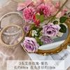 Rosa Aisha de 3 cabezas, simulación de flores, adornos florales para bodas, decoración del hogar, flores falsas, comercio exterior transfronterizo, rosa de alta gama.