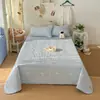 Juego de Edredón de Verano de Cuatro Piezas con Estampado de Dibujos Animados, Edredón Refrescante de Verano, Edredón para Aire Acondicionado, Juego de Cubre Cama, Juego de Ropa de Cama de Tres Piezas para Dormitorio de Estudiantes