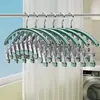 Secador de Calcetines de Acero Inoxidable con Múltiples Pinzas para Hogar Exterior Dormitorio Balcón Bebé Niño Pequeño Artefacto de Almacenamiento Multifuncional