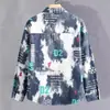 Camisa floral de manga comprida de alta qualidade para homens, novo estilo primavera e outono, marca da moda para adolescentes, camisa casual estilosa, jaqueta versátil da moda