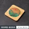 Nuevo Posavasos de Té Aislante del Calor y Absorbente de Agua, Accesorio Antiescarcha para Juego de Té Kung Fu, Portavasos de Café Creativo, Base para Tetera de Cerámica