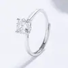 Anillo de Diamante Moissanita para Mujer, Anillo de Plata 925, Joyería de Circonita de Alta Gama de Nicho, Anillo de Moda Elegante de Lujo Ligero para Mano