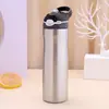 Taza Aislada Tipo Cierre para Adultos, Mujeres Embarazadas, Acero Inoxidable, Hombres y Mujeres, Taza de Agua Portátil Deportiva, Taza de Gran Capacidad, Taza de Agua con Popote