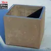 Maceta de cerámica para verduras de jardín sin esmaltar, maceta cerámica extra grande para plantar árboles en balcón, caja cuadrada de cerámica con textura rugosa para cultivar verduras, cerámica