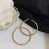 Estilo Minimalista Coreano Ins Diseño de Nicho Moda de Lujo Ligero Pendientes Nuevos de Moda Celebridad de Internet Pendientes de Aro en Forma de C Tachonados de Diamantes