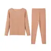 Conjunto de Roupa Térmica Infantil De Rong para Jovens Roupas de Inverno Outono e Calças para Crianças Maiores, Classe A, Forrado com Fleece, Espessado, 10A Antibacteriano