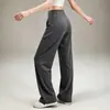 Conjunto de Yoga para Mulheres Novas Calças de Cintura Alta Wide Leg com Bolsos Emagrecimento e Disfarce da Barriga Roupa de Treino de Pilates Conjunto de Duas Peças