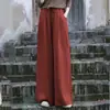Calças de Perna Larga de Algodão e Linho, Novas Calças Casuais, Estilo Chinês Artístico, Calças Largas Drapeadas Retrô para Mulheres, Soltas e Emagrecedoras para Primavera e Verão