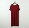 Vestido de primavera y verano 2018 nuevo talla grande para mujeres embarazadas con bolsillo lateral, vestido holgado de modal con abertura para personas con sobrepeso, ropa para mujer