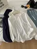 Sudadera con capucha de color liso y botón de media cremallera para mujer, camiseta de manga larga de algodón con tacto a lino, top de otoño 2026