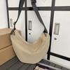 Bolso cruzado casual estilo coreano de gran capacidad para mujer, bolso simple para el trabajo, bolso de hombro casual, bolsa de deporte tipo "dumpling" para niños