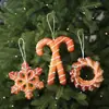 Novo Homem de Gengibre de Natal Transfronteiriço Floco de Neve Estrela de Cinco Pontas Árvore de Natal Espuma Pingentes Pendurados Homem Biscoito Pingente