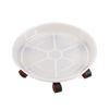 Bandeja para Vaso de Flor de Resina Espessa Suporte de Vaso de Flor Móvel Transparente com Rodas Base de Estrutura para Vaso de Flor