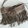 Cinturón de Cuero con Flecos Estilo Vaquero Occidental Popular Europeo y Americano Retro Salvaje Hippie Bohemio Correa Ancha Amazon