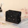 Neceser de franela de gran capacidad para cosméticos, bolsa de almacenamiento octagonal, neceser de viaje para cosméticos