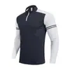 Camiseta informal de manga larga con cuello semiabierto para hombre y mujer, ideal para actividades al aire libre, para entrenador deportivo y de fitness.