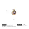 Pingente de Aço Inoxidável Cristal de Vidro Gota Pedra Preciosa Colorida Pingente de Aço Titânio Colar Acessórios de Joias DIY