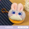 Bolsa de Moedas de Pelúcia Desenho Zootopia Judy Nick Estojo Redondo Portátil para Fones de Ouvido Armazenamento Mini Pingente