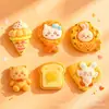 Animales de Dibujos Animados Lindos Juguetes de Comida Accesorios de Resina Bricolaje Pegamento de Crema Funda de Teléfono Pinza para el Cabello Materiales Decorativos Pan Miniatura