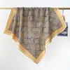 Lenço Quadrado de Algodão com Estampa Xadrez Verde Fresco e Paisley, Estilo Artístico Retro Coreano, Lenço Versátil para Mulheres na Primavera e Verão