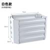 Cajas de Flores Galvanizadas Multiespecificación para Balcones de Patio, Jardineras Rectangulares, Cajas de Plantación de Vegetales para Valla Exterior, Cajas de Flores Estilo Pastoral